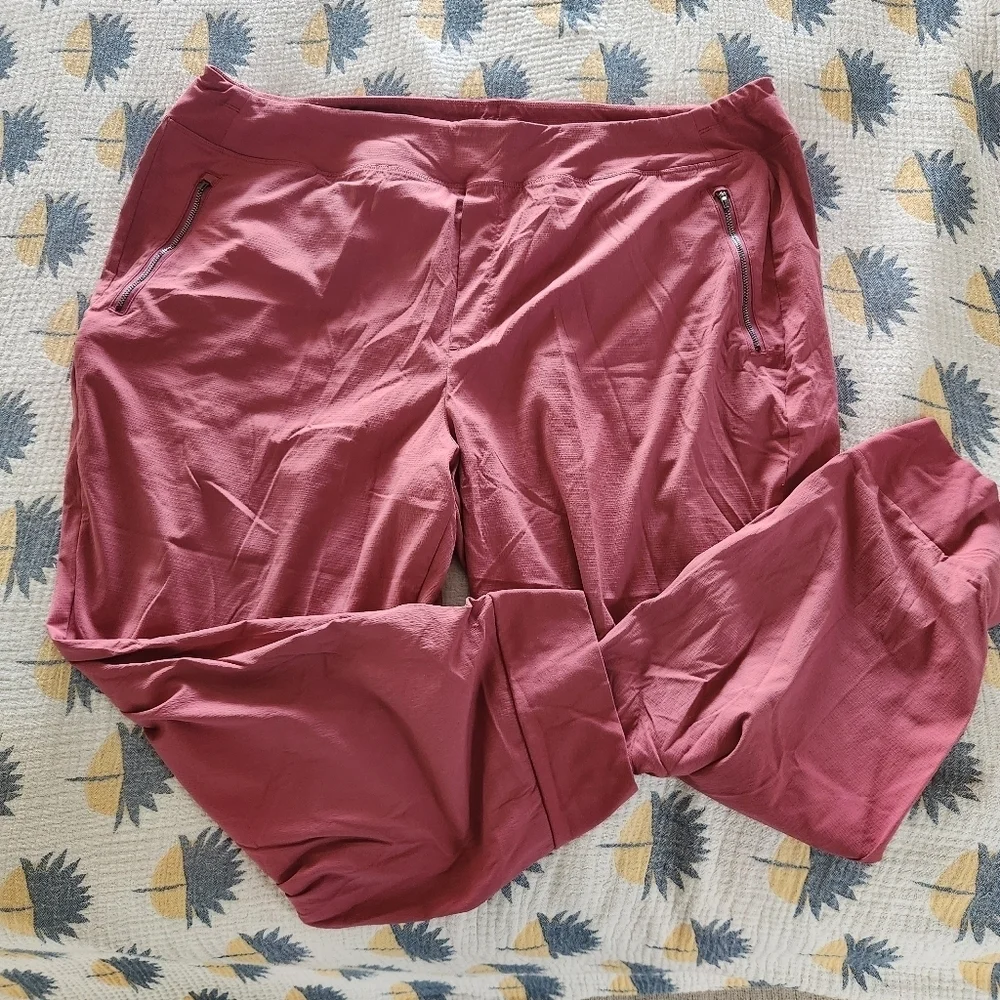 Athleta Trekkie North Jogger Pant Womens Plus Size 22 Berry Rose Pink Drawstring